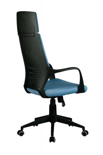 Кресло RCH 8989 черный пластик, синяя ткань (4)
