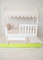 Кровать-домик с выдвижным спальным местом белый Мебель для детской