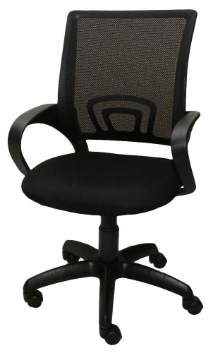 Кресло Премьер 5S сетка черная/материя черная/пиастра/п.пластик Кресла для персонала