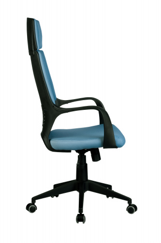 Кресло RCH 8989 черный пластик, синяя ткань (3)