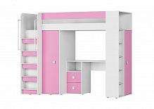 Детская №4 белый/розовый Мебель для детской