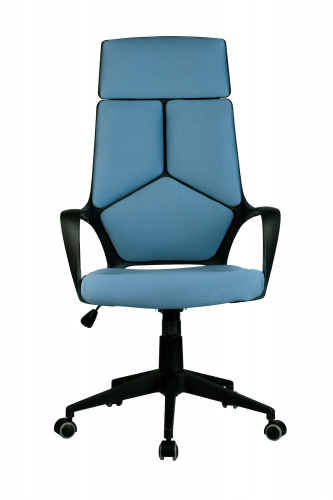 Кресло RCH 8989 черный пластик, синяя ткань (2)